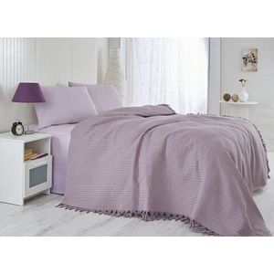 Cuvertura de pat dubla, Saheser, 118 - Purple, 220x240 cm, 100% bumbac, 340 gr/m², mov imagine