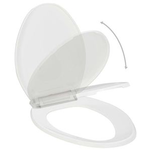 vidaXL Capac WC cu închidere silențioasă, eliberare rapidă, alb imagine