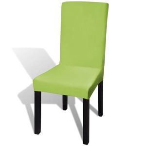vidaXL Huse de scaun elastice drepte, 4 buc., verde imagine