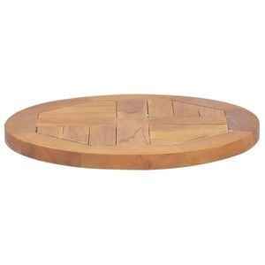 vidaXL Blat de masă, 40 cm, lemn masiv de tec, rotund, 2, 5 cm imagine