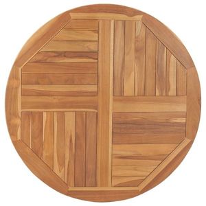 vidaXL Blat de masă rotund, 90 cm, lemn masiv de tec, 2, 5 cm imagine