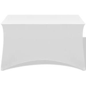 vidaXL Huse elastice pentru masă, 120 x 60, 5 x 74 cm , alb, 2 buc. imagine