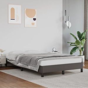 vidaXL Cadru de pat, gri, 120x200 cm, piele ecologică imagine