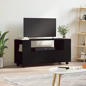 vidaXL Comodă TV, negru, 102x34, 5x43 cm, lemn prelucrat imagine