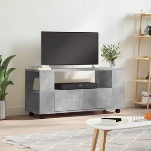 vidaXL Comodă TV, gri beton, 102x34, 5x43 cm, lemn prelucrat imagine