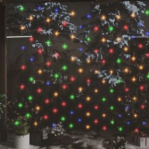 vidaXL Plasă lumini Crăciun colorată 3x3 m 306 LED interior/exterior imagine