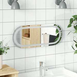 vidaXL Oglindă de baie cu LED, 50x20 cm, ovală imagine