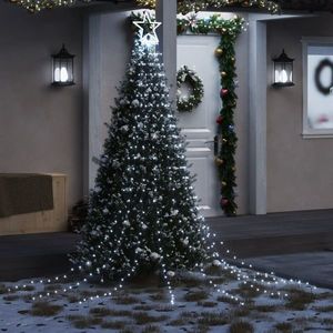 vidaXL Instalație brad de Crăciun 320 LED-uri, alb rece, 375 cm imagine
