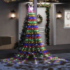 vidaXL Instalație brad de Crăciun 320 LED-uri, multicolor, 375 cm imagine