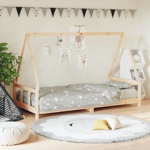 vidaXL Cadru de pat pentru copii, 90x190 cm, lemn masiv de pin imagine