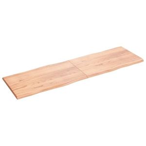 vidaXL Blat masă, 200x60x(2-4) cm, maro, lemn tratat contur organic imagine