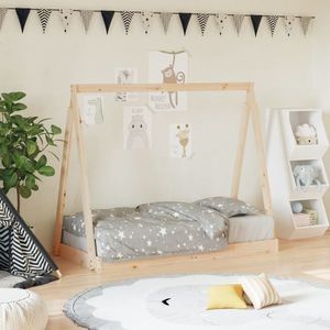 vidaXL Cadru de pat pentru copii, 70x140 cm, lemn masiv de pin imagine