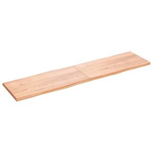 vidaXL Blat masă, 200x50x(2-4) cm, maro, lemn tratat contur organic imagine