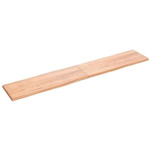vidaXL Blat masă, 220x40x(2-4) cm, maro, lemn tratat contur organic imagine