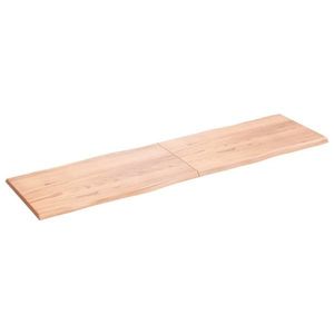 vidaXL Blat masă, 220x60x(2-4) cm, maro, lemn tratat contur organic imagine
