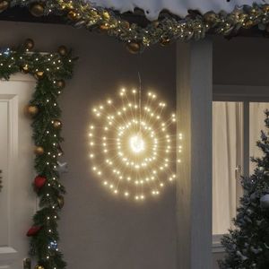 vidaXL Lumini stelare de Crăciun 140 LED-uri, 4 buc., alb cald, 17 cm imagine