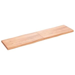vidaXL Blat masă, 200x50x(2-6) cm, maro, lemn tratat contur organic imagine