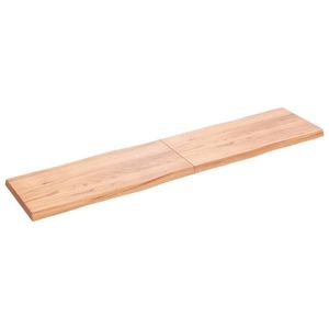 vidaXL Blat masă, 220x50x(2-6) cm, maro, lemn tratat contur organic imagine