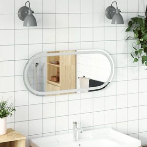 vidaXL Oglindă de baie cu LED, 90x40 cm, ovală imagine