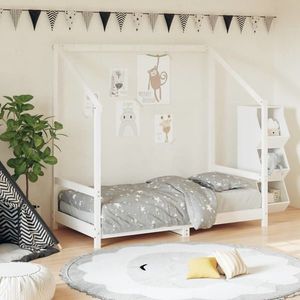 vidaXL Cadru de pat pentru copii, 80x160 cm, lemn masiv de pin imagine