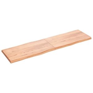 vidaXL Blat masă, 220x60x(2-6) cm, maro, lemn tratat contur organic imagine