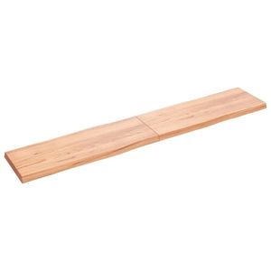 vidaXL Blat masă, 220x40x(2-6) cm, maro, lemn tratat contur organic imagine
