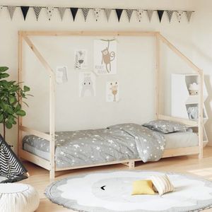 vidaXL Cadru pat pentru copii, 90x200 cm, lemn masiv de pin imagine