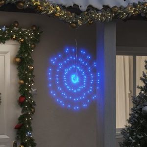 vidaXL Lumină stelară de Crăciun 140 LED-uri, 2 buc., albastru, 17 cm imagine