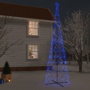 vidaXL Brad de Crăciun conic, 3000 LED-uri, albastru, 230x800 cm imagine