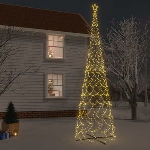 vidaXL Brad de Crăciun conic, 3000 LED-uri, alb cald, 230x800 cm imagine