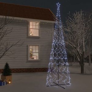 vidaXL Brad de Crăciun conic, 3000 LED-uri, alb rece, 230x800 cm imagine