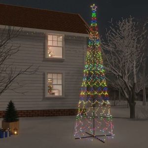 vidaXL Brad de Crăciun conic, 3000 LED-uri, multicolor, 230x800 cm imagine