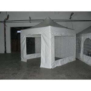 Pavilion Pliabil Professional Aluminiu 50 mm, cu ferestre panoramice, PVC 620 gr /m², alb, ignifug, 4x4 m - Corturi24 imagine