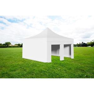 Pavilion pliabil Professional Aluminiu 50 mm, fara ferestre, PVC 620 gr /m², alb, ignifug, 5x5 m - Corturi24 imagine
