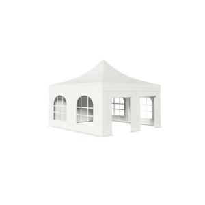 Pavilion Pliabil Professional Aluminiu 50 mm, cu ferestre, PVC 620 gr /m², alb, ignifug, 5x5 m - Corturi24 imagine