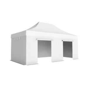 Pavilion pliabil Professional Aluminiu 50 mm, fara ferestre, PVC 620 gr /m², alb, ignifug, 4x8 m - Corturi24 imagine