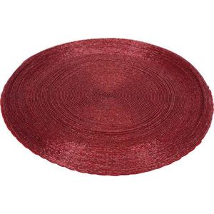 Suport pentru farfurie, Ø35 cm, textil, rosu imagine