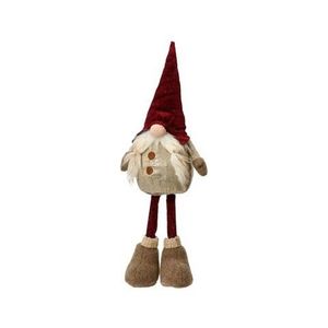 Decoratiune Gnome w hat bordo, Decoris, 14x12x50 cm, poliester, multicolor imagine