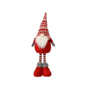 Decoratiune Gnome w stipe pattern hat, Decoris, 14x12x50 cm, poliester, multicolor imagine