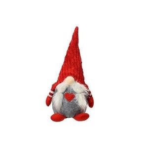 Decoratiune Gnome w red hat, Decoris, 14x12x30 cm, poliester, multicolor imagine