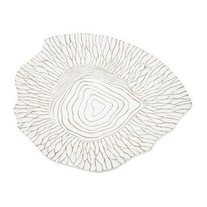 Platou decorativ, Bliss, Mauro Ferretti, 37 x 34 x 6 cm, polirasina, alb antic imagine