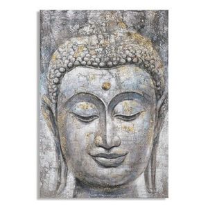Tablou decorativ, Face Buddha Light -A, Mauro Ferretti, 80 x 120 cm, canvas imprimat si pictat/lemn de pin, multicolor imagine
