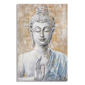 Tablou decorativ, Face Buddha Light -B, Mauro Ferretti, 80 x 120 cm, canvas imprimat si pictat/lemn de pin, multicolor imagine