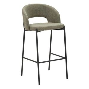 Set 2 scaune de bar, Helsinki, Mauro Ferretti, 50 x 52 x 99 cm, placaj/metal/textil, verde/negru imagine