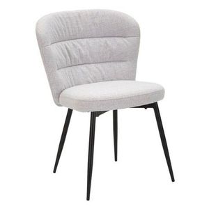 Set 2 scaune, Losanna, Mauro Ferretti, 58 x 60.5 x 85 cm, placaj/metal/textil, gri/negru imagine
