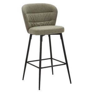 Set 2 scaune de bar, Losanna, Mauro Ferretti, 52 x 59 x 108 cm, placaj/metal/textil, verde/negru imagine