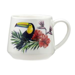 Cana cu model pasare Tucan, Tropical Birds, Ambition, 460 ml, portelan, multicolor imagine