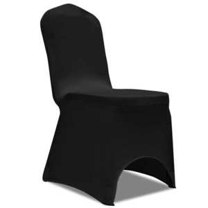 vidaXL Husă de scaun elastică, 6 buc., negru imagine