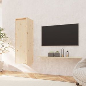 vidaXL Dulap de perete, 30x30x100 cm, lemn masiv de pin imagine