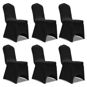 vidaXL Huse elastice pentru scaun, 12 buc., negru imagine